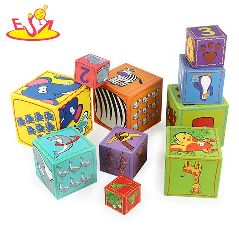 2019 New design educational wooden stacking games for kids W13D220