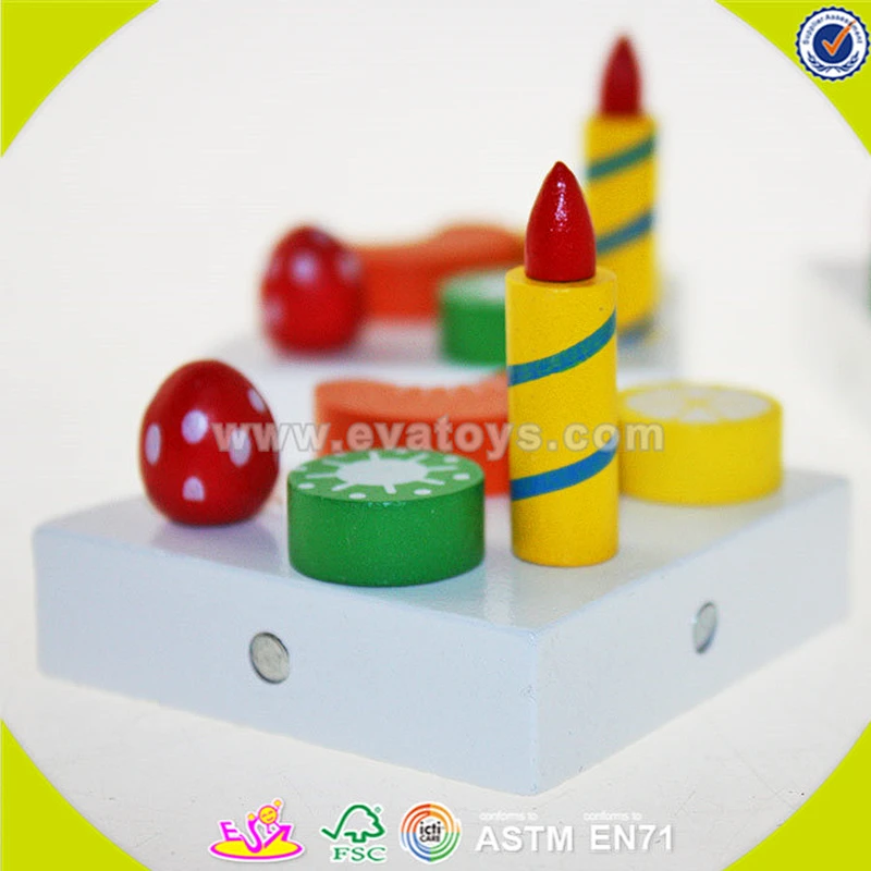 wholesale baby wooden fruit cutting toy, DIY kids wooden fruit cutting toy, role play children wooden fruit cutting toy W10B114