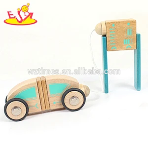 Wholesale educational diy construction wooden flexible robot puzzle toy for kids W03B046