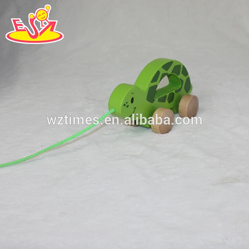 2018 wholesale baby wooden tortoise pull toy funny kids wooden tortoise pull toy wooden tortoise pull toy W05B142