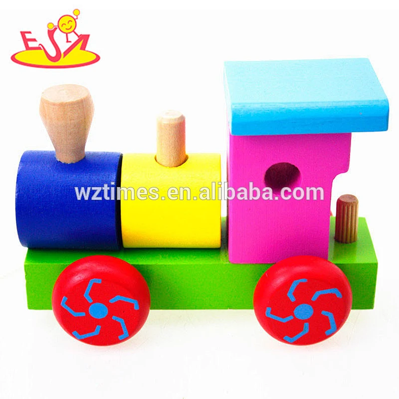 2018 wholesale children wooden train toy funny baby wooden train toy colorful children wooden train toy W04A269
