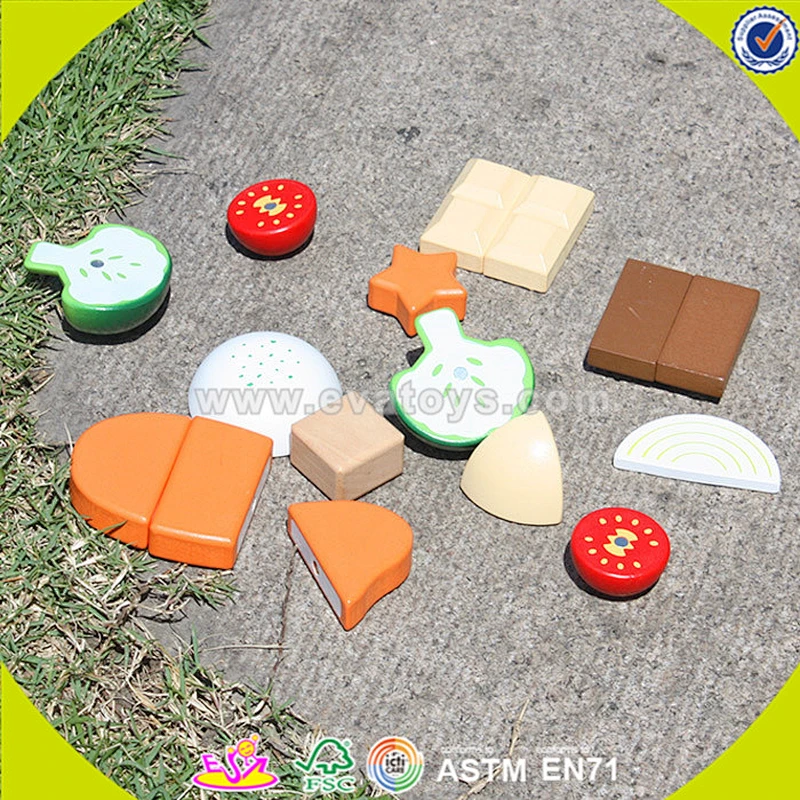wholesale children wooden toy food DIY baby wooden toy food role play kids wooden toy food W10B107