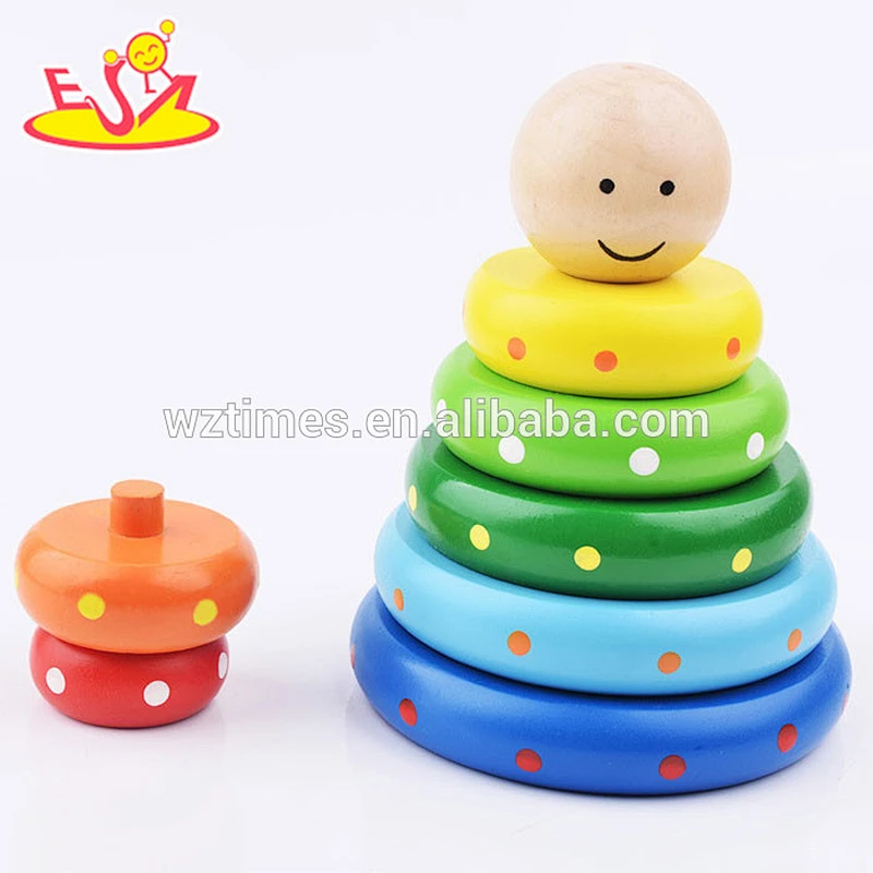 2018 großhandel baby holz regenbogenstapler günstige kinder holz regenbogenstapler hottost kinder holz regenbogenstapler W13D116