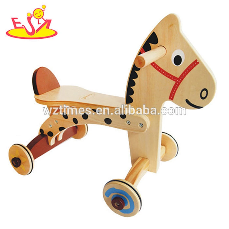 new arrival indoor wooden toddler rocking horse toy for wholesale W16D029