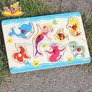New fashion kids wooden 3d puzzle cheap children wooden 3d puzzle for education W14M085