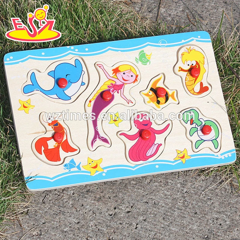 New fashion kids wooden 3d puzzle cheap children wooden 3d puzzle for education W14M085