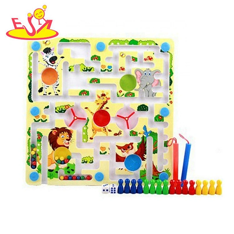 2019 Most popular educational wooden marble maze toy for kids W11H055