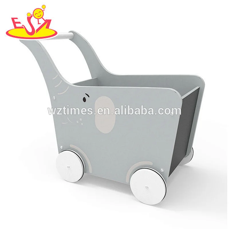 2018 New Original Design elephant wooden baby walking toys for indoor learning walker W16E097