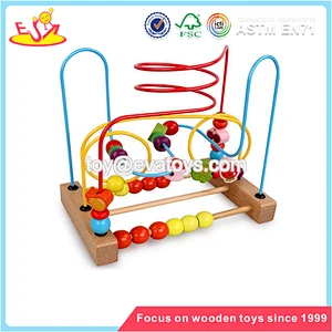 Wholesale attractive price children wooden beads maze toy special wooden beads toy W11B114
