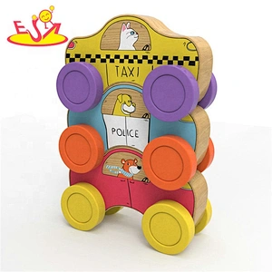 2019 New arrival funny small wooden toy cars for preschoolers W04A410
