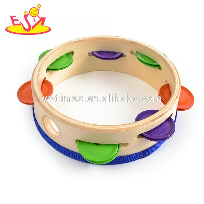 Wholesale characteristic national wind wooden musical tambourine toy for children W07F031