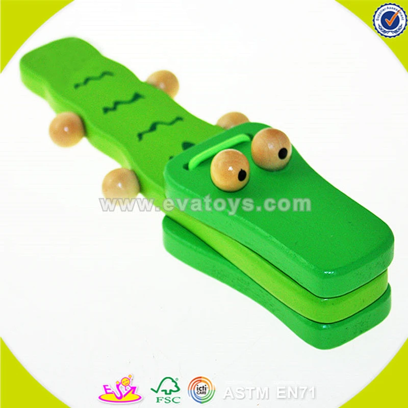 Wholesale beautiful toddler wooden hand the bell toy educational wooden hand the bell toy W07I022