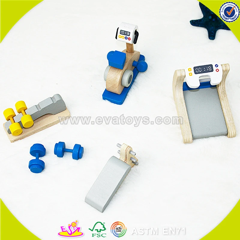 New invention Mini cheap christmas wooden toy gym for children DIY gym equipment toy for baby W06B033