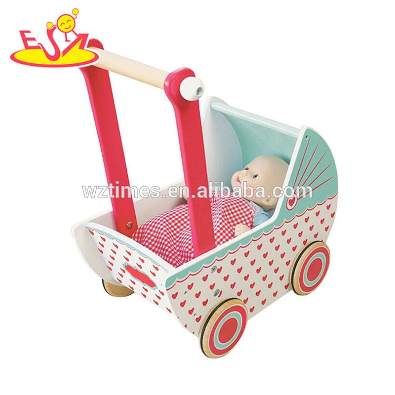 Wholesale best sale wooden baby push cart for learning walking W16E081