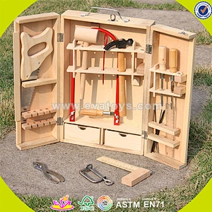 wholesale multi-function wooden tool box toy educational kids wooden tool box toy top quality wooden tool box W03D023