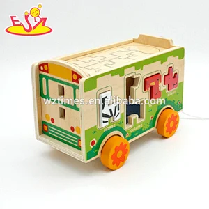Das populärste hölzerne Zugtierwarenkorbspielzeug für Kinder als Geschenk W05C066