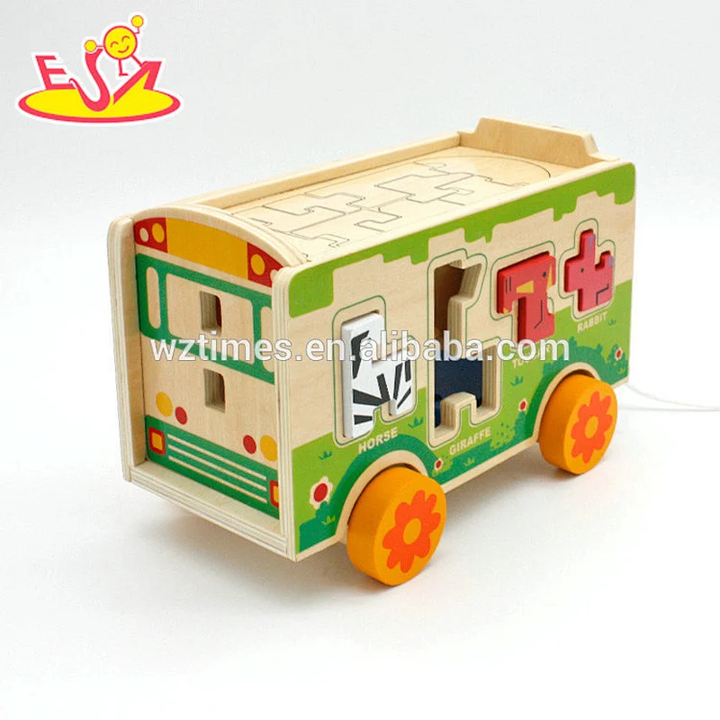 Das populärste hölzerne Zugtierwarenkorbspielzeug für Kinder als Geschenk W05C066