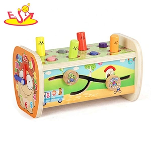 Most popular funny wooden baby hammer toy for wholesale W11G066