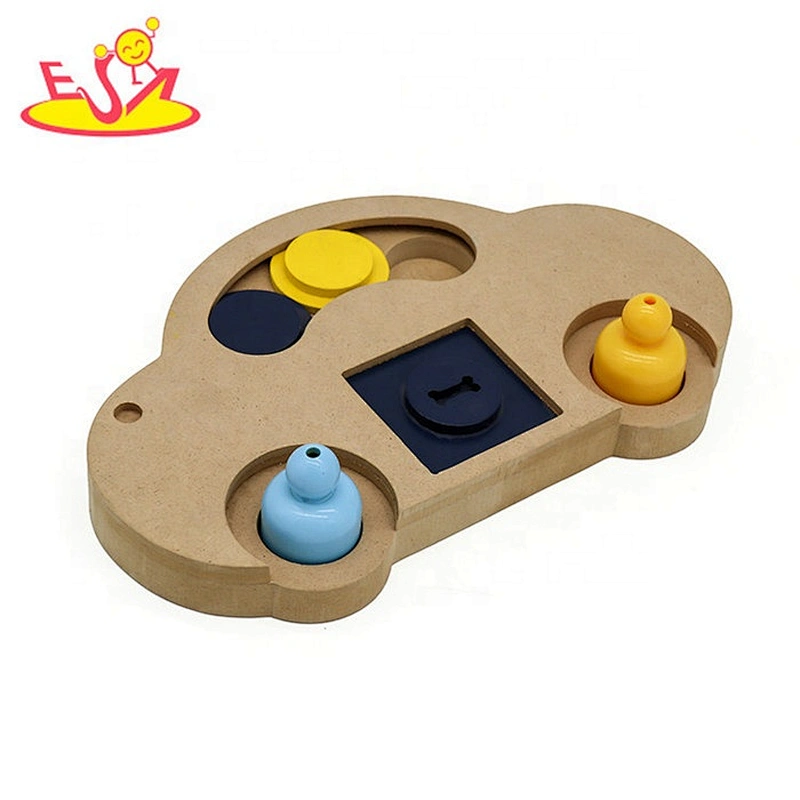 2019 New design interactive wooden dog food puzzle for wholesale W06F114