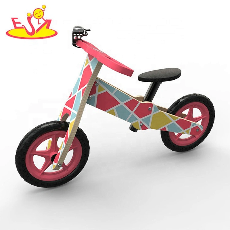 high quality pink wooden push bicycle with customize W16C274