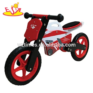 Wholesale cool style motorcycle pattern printing wooden toddler balance bike W16C015