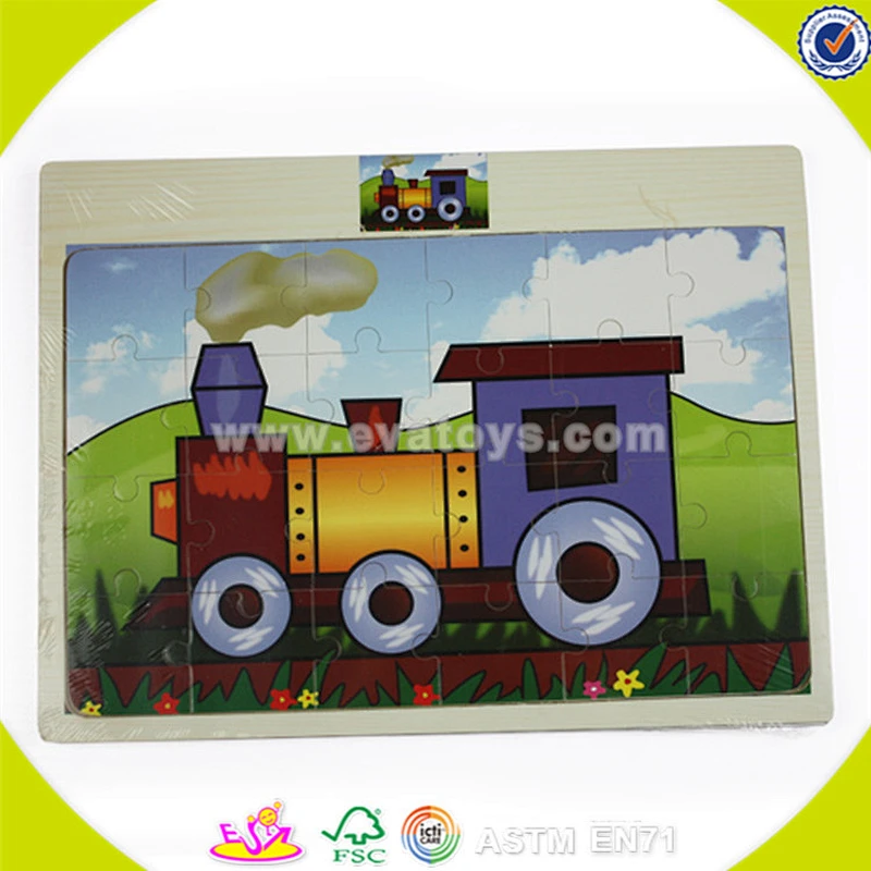 wholesale educational jigsaw game wooden circus puzzle toy for baby W14C054