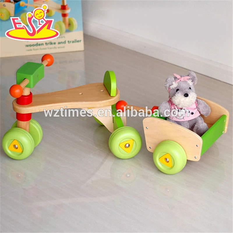 wholesale best sale wooden children four wheels car most popular baby wooden four wheels car W16A020