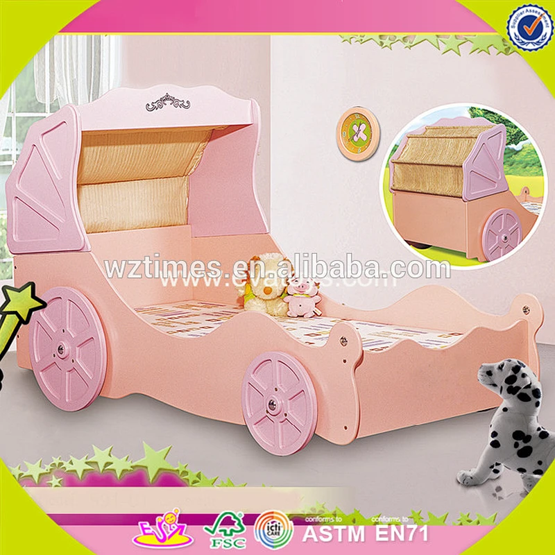 Wholesale wonderful wooden car bunk household off-road vehicle design car bed for baby W08A085