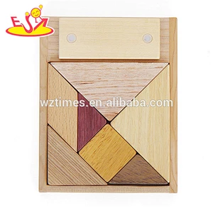 Wholesale popular wooden kids tangram toy develop children imagination W11D009