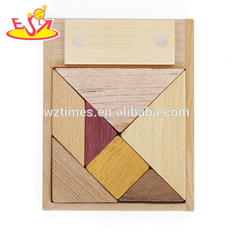 Wholesale popular wooden kids tangram toy develop children imagination W11D009