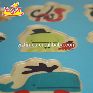 2018 wholesale cheap wooden children educational puzzle top fashion wooden children educational puzzle W14M116