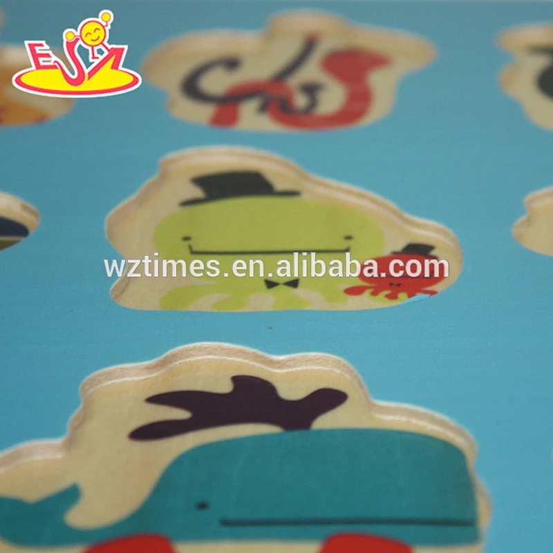 2018 wholesale cheap wooden children educational puzzle top fashion wooden children educational puzzle W14M116