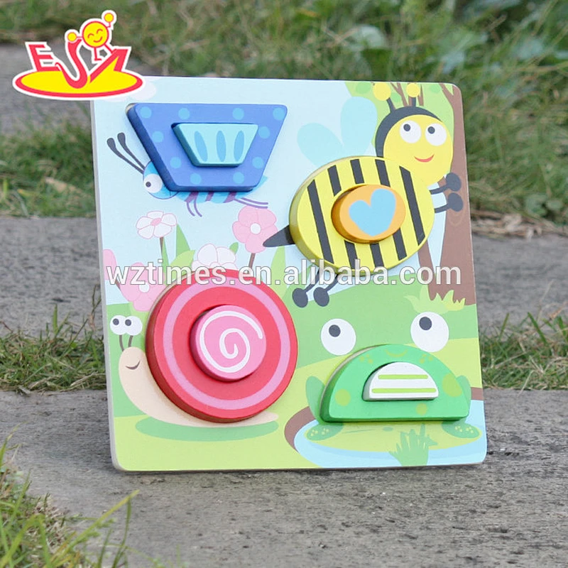 2018 New design educational wooden 3d puzzle, identify animals wooden 3d puzzle, new design wooden 3d puzzle W14D027