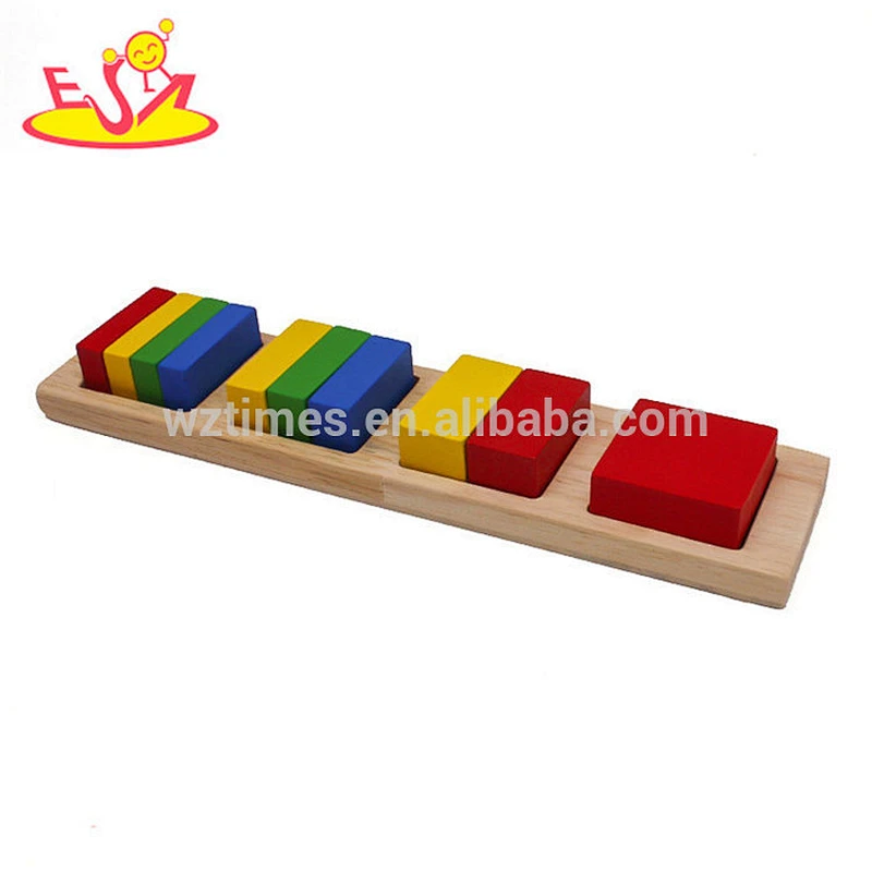 High quality 14 PCS baby teach aid combination wooden montessori puzzle for 3+ ages W12F033