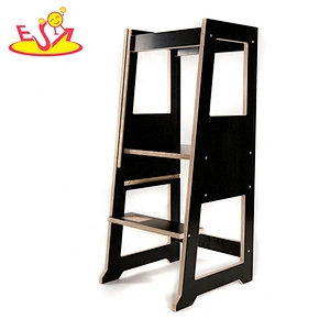 high quality safety white wooden 2 step ladder for kids W08G278B