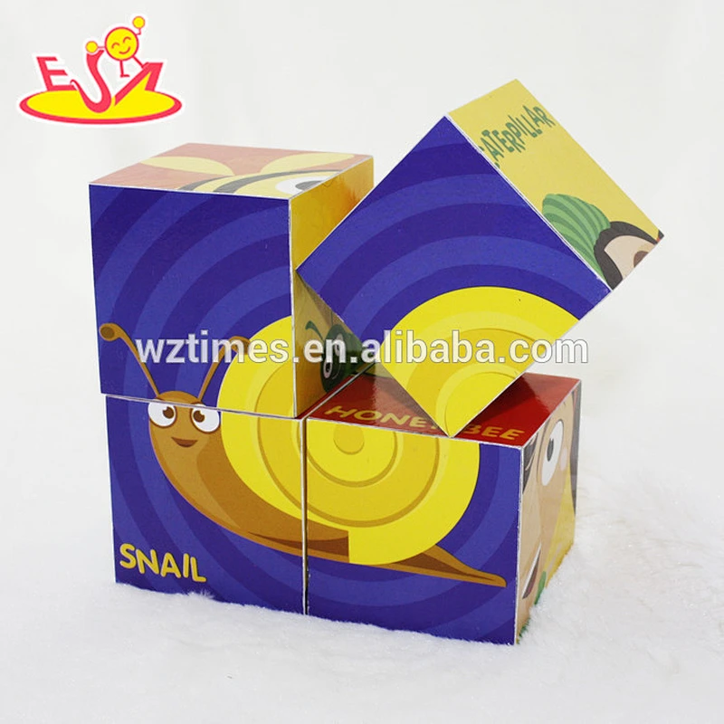wholesale cheap children wooden block puzzle for education W14F051
