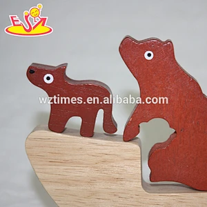 2018 wholesale kids wooden animal jigsaw puzzles funny toy children wooden animal jigsaw puzzles W14A158
