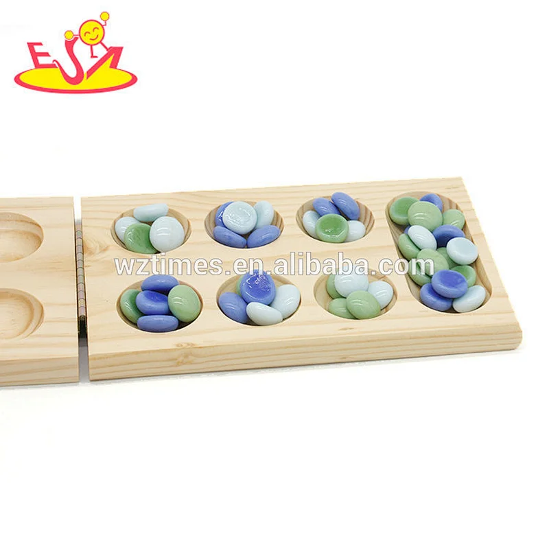 2018 hottest sale Classic Wooden Board Game Mancala for kids W11A092