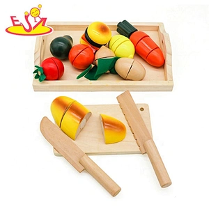 high quality vegetable wooden food cutting toy for children W10B143