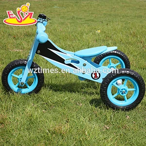 Best design 2 in 1 wooden balance tricycle for kids W16A022