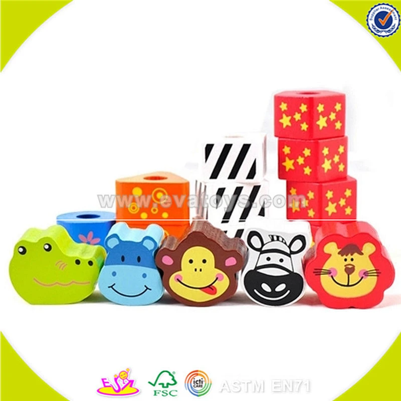 wholesale best animal stacking blocks toy,cheap wooden animal stacking blocks toy,educational animal stacking blocks toy W13D064