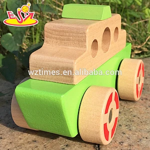 2018 wholesale environments protection miniature wooden car for kids W04A205