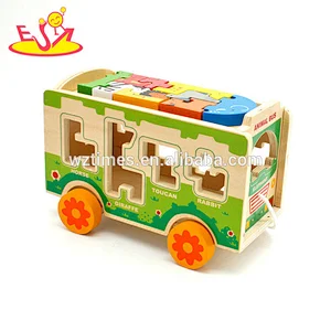 Das populärste hölzerne Zugtierwarenkorbspielzeug für Kinder als Geschenk W05C066