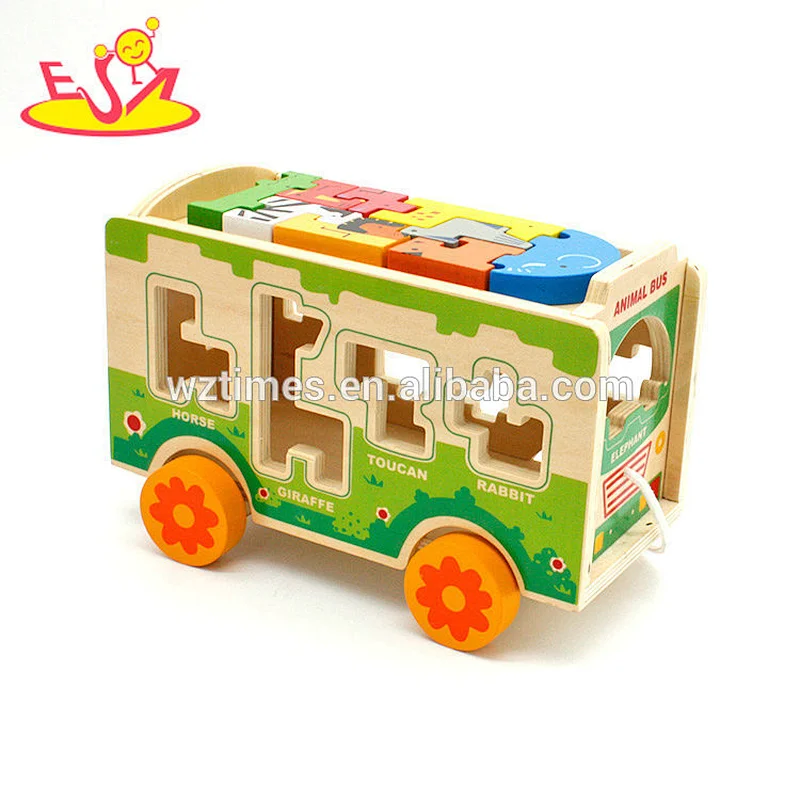 Das populärste hölzerne Zugtierwarenkorbspielzeug für Kinder als Geschenk W05C066