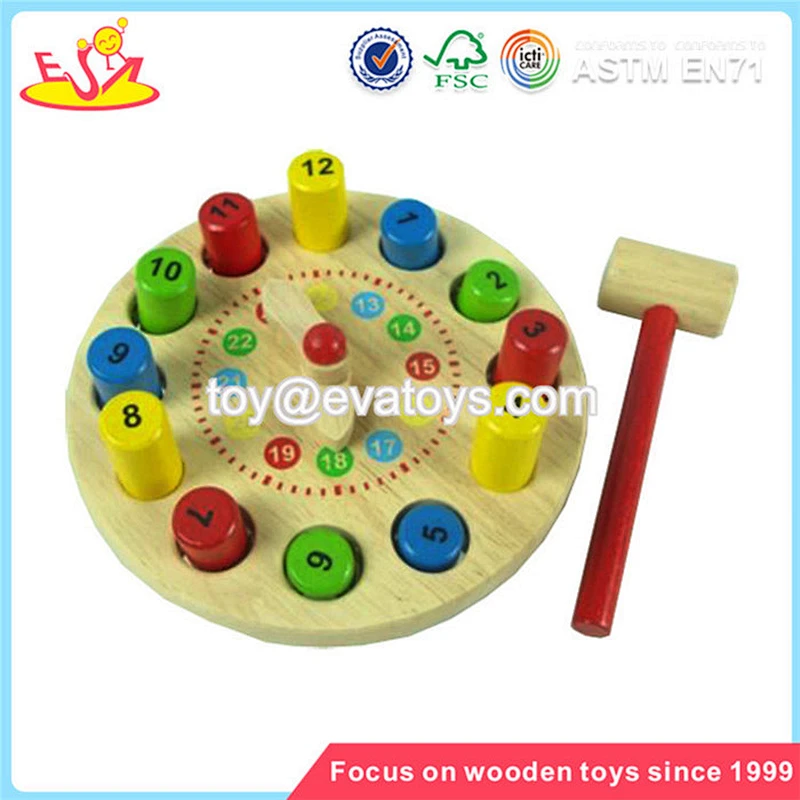 Wholesale most popular wooden hammer game toy interesting kids wooden hammer knocking game toy W11G012
