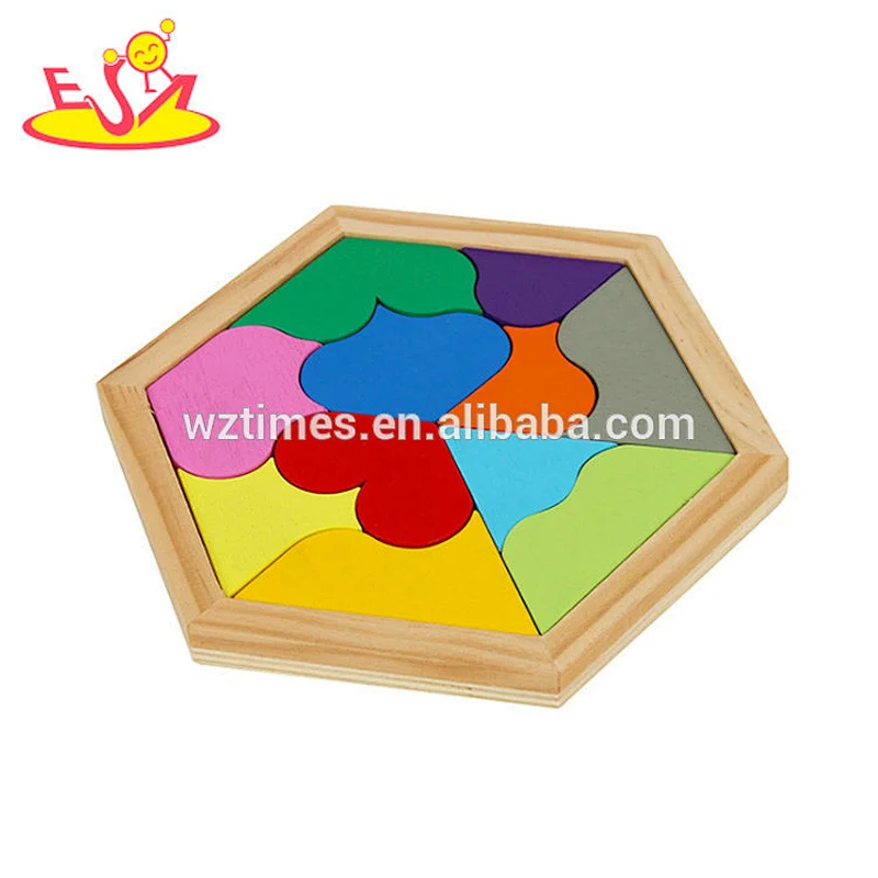 Bestes attraktives buntes Holzspielzeugpuzzle für Kinder W14A173