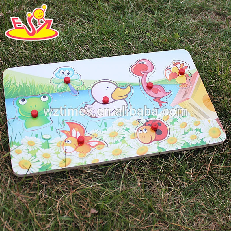 wholesale hottest sale wooden animal magnetic puzzle for children W14M092
