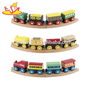 Wholesale interesting wooden multi model magnetic train parts toy for children W04A369