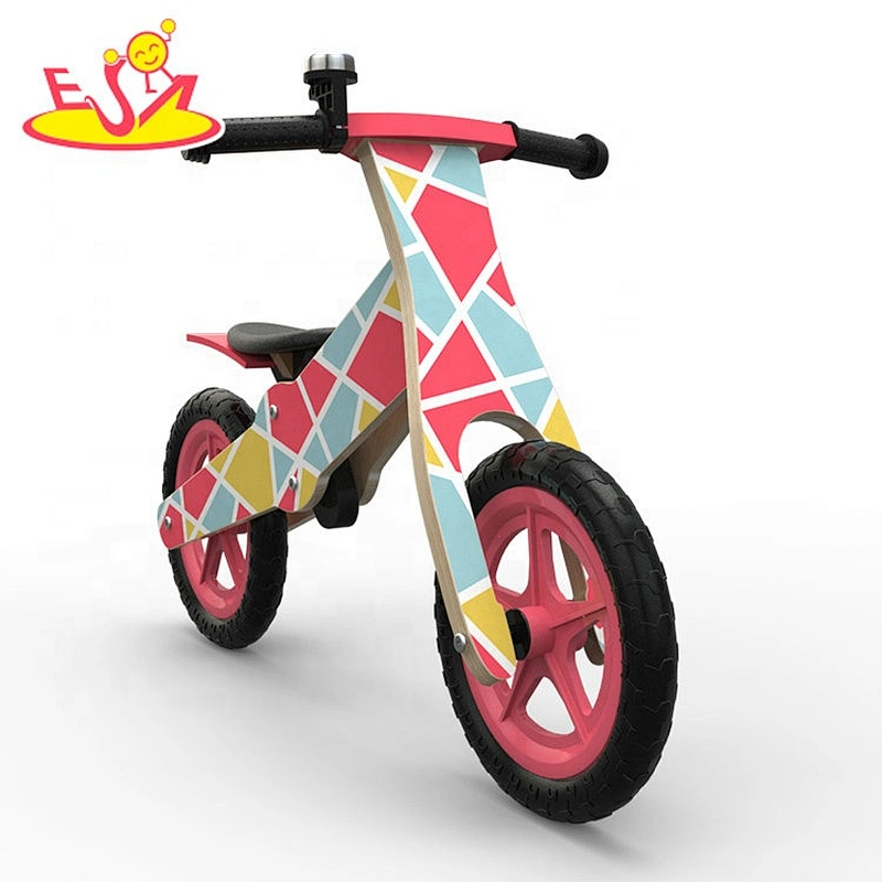 New design pink wooden girls balance bike for wholesale W16C275