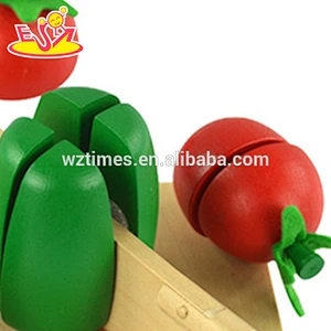 2018 wholesale baby wooden vegetables toys simulation kids wooden vegetables toy role play wooden vegetables toy W10B169